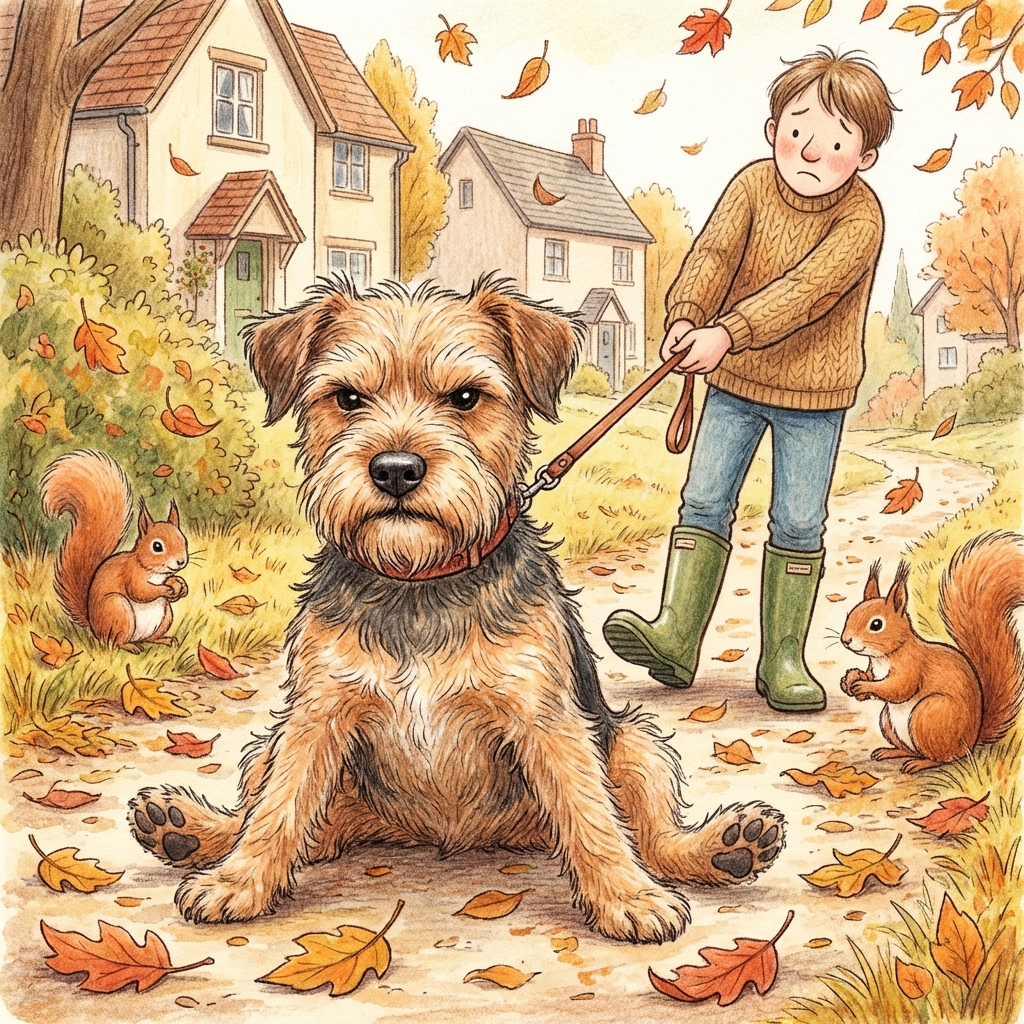 散歩を拒否するワンちゃんと困る飼い主